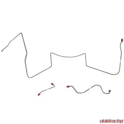 Fine Lines Front Brake Line Kit For 64-65 Pontiac Lemans GTO w/ Manual Drums Front Brake Line Kit Stainless - AKT6401SS