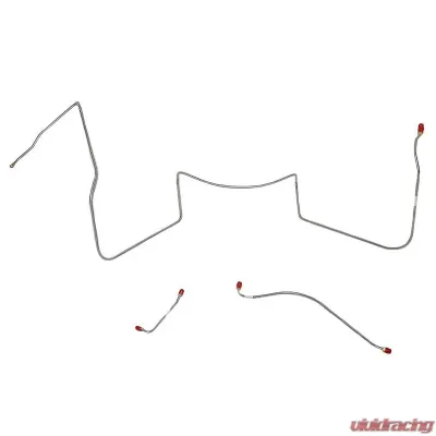 Fine Lines Front Brake Line Kit For 64-65 Pontiac Lemans GTO w/ Power Drums Front Brake Line Kit Stainless - AKT6402SS