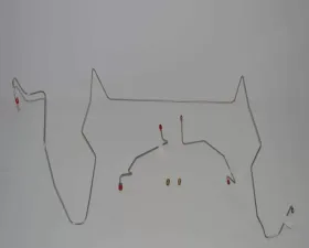 Fine Lines Front Brake Line Kit For 64-67 GM A-Body w/ Manual Disc Brake Conversion Steel