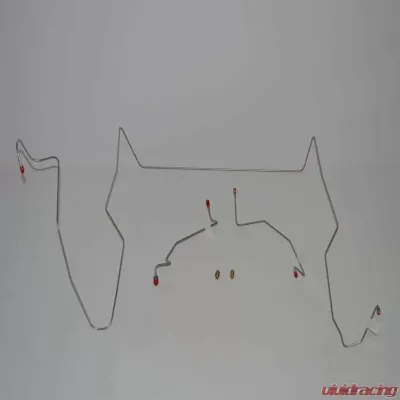 Fine Lines Front Brake Line Kit For 64-67 Pontiac GTO/LeMans w/ Manual Disc Brake Conversion Stainless - AKT6417SS