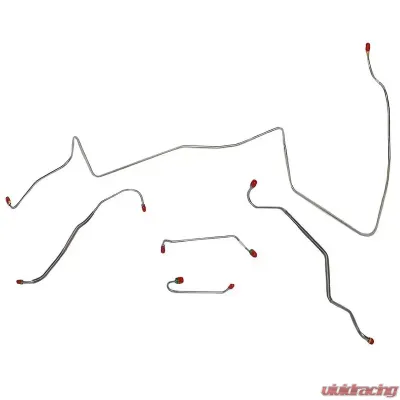 Fine Lines Front Brake Line Kit For 67 Pontiac Lemans w/ Power Disc Non-Ram Air or HO Engine 3/8 Inch Port in Metering Valve Stainless - AKT6703SS