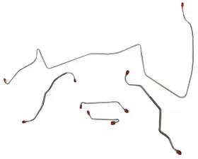 Fine Lines Front Brake Line Kit For 67 Pontiac Lemans w/ Power Disc Non-Ram Air or HO Engine 7/16 Inch Port in Metering Valve Steel