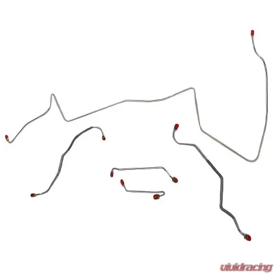 Fine Lines Front Brake Line Kit For 67 Pontiac Lemans w/ Power Disc Non-Ram Air or HO Engine 7/16 Inch Port in Metering Valve Stainless - AKT6704SS