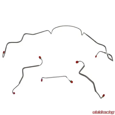 Fine Lines Front Brake Line Kit For 67 Pontiac Lemans GTO w/ Manual Drum Ram Air or HO Engine Front Brake Line Kite Stainless - AKT6705SS