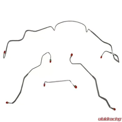 Fine Lines Front Brake Line Kit For 67 Pontiac Lemans GTO w/ Power Drum Ram Air or HO Engine Stainless - AKT6706SS