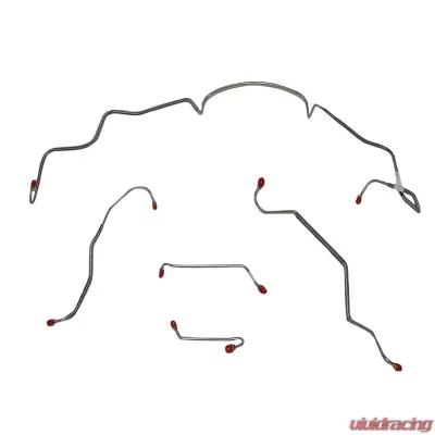 Fine Lines Front Brake Line Kit For 67 Pontiac Lemans GTO w/ Power Disc Ram Air or HO Engine 3/8 Inch Port in Metering Valve Stainless - AKT6707SS