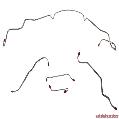 Fine Lines Front Brake Line Kit For 67 Pontiac Lemans GTO w/ Power Disc Ram Air or HO Engine 7/16 Inch Port in Metering Valve Steel - AKT6708OM
