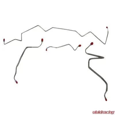 Fine Lines Front Brake Line Kit For 68 Pontiac Lemans w/ Manual Drum Stainless - AKT6801SS