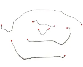 Fine Lines Front Brake Line Kit For 68-69 Buick Skylark GS/Oldsmobile Cutlass 442/Pontiac Lemans GTO w/ Power Disc Brakes 5 Piece Set Steel