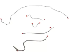 Fine Lines Front Brake Line Kit For 68-69 Buick Skylark GS/Oldsmobile Cutlass 442/Pontiac Lemans GTO w/ Manual Disc Brakes 5 Piece Set Stainless