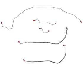 Fine Lines Front Brake Line Kit For 70 Buick Skylark GS/Oldsmobile Cutlass 442/Pontiac Lemans GTO w/ Power Disc Brakes 5 Piece Brake Set Stainless