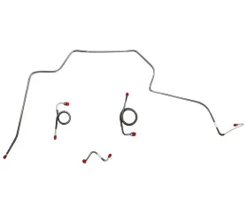 Fine Lines Front Brake Line Kit For 69 Bel Air Impala Super Sport Power Drum Brakes Stainless