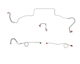 Fine Lines Complete Brake Line & Hose Kit For 67 Mopar B-Body Standard Drum Brakes Right Front Clips Under Column Then Rises 4.5 Inch Above Bell Housing 8 3/4 Axle Stainless