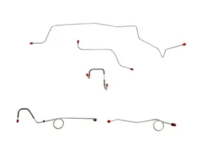 Fine Lines Complete Brake Line & Hose Kit For 67 Mopar B-Body Standard Drum Brakes Right Front Clips Under Column then straight Across Firewall 8 3/4 Axle Steel
