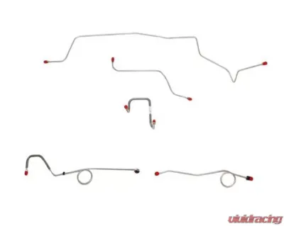Fine Lines Complete Brake Line & Hose Kit For 67 Mopar B-Body Standard Drum Brakes Right Front Clips Under Column then straight Across Firewall 8 3/4 Axle Steel - BLH101OM