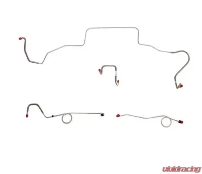 Fine Lines Complete Brake Line & Hose Kit For 67 Mopar B-Body Power Drum Brakes Right Front Clips Under Column Then Rises 4.5 Inch Above Bell Housing 8 3/4 Axle Steel - BLH103OM