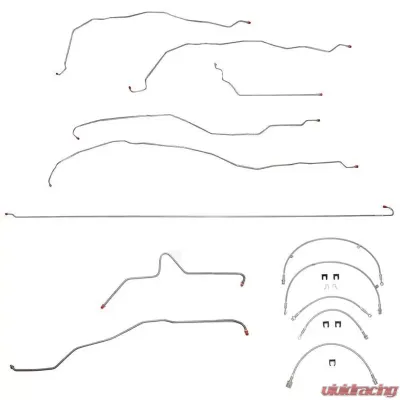 Fine Lines Complete Brake Line & Hose Kit For 01-07 GM Truck 3500 Ext Cab/Long Bed w/ Dually Stainless - BLH12