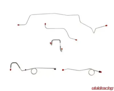 Fine Lines Complete Brake Line & Hose Kit For 67 Mopar B-Body Standard Drum Brakes Right Front Clips Under Column then straight Across Firewall DANA Axle Steel - BLH121OM