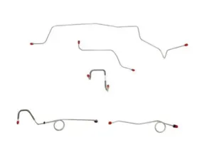 Fine Lines Complete Brake Line & Hose Kit For 67 Mopar B-Body Standard Drum Brakes Right Front Clips Under Column then straight Across Firewall DANA Axle Stainless