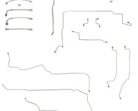 Fine Lines Complete Brake Line & Hose Kit For 94-95 Mustang GT ABS Stainless