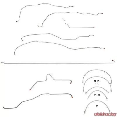Fine Lines Complete Brake Line & Hose Kit For 05-07 GM Truck 1500 4WD Ext Cab/Short Bed Stainless - BLH17