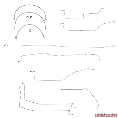 Fine Lines Complete Brake Line & Hose Kit For 05-07 GM Truck 1500 4WD Ext Cab/Long Bed Stainless - BLH25