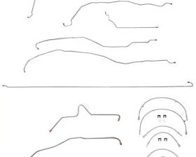 Fine Lines Complete Brake Line & Hose Kit For 03-04 GM Truck 1500 4WD Ext Cab/Long Bed Stainless