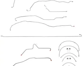 Fine Lines Complete Brake Line & Hose Kit For 03-04 GM Truck 1500 2WD Ext/Crew/Short Bed All Stainless