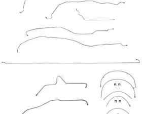 Fine Lines Complete Brake Line & Hose Kit For 01-05 GM 1500HD Complete Brake Line and Flex Hose Kit Stainless