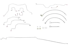 Fine Lines Complete Brake Line & Hose Kit For 01-02 Ram 2500/3500 4WD Manual Trans 4WD Disc Ext Cab/Long Bed Stainless