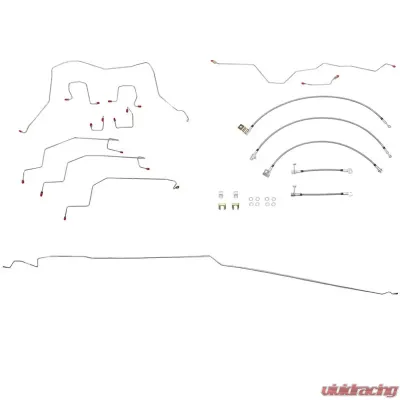 Fine Lines Complete Brake Line & Hose Kit For 01-02 Ram 2500/3500 4WD Manual Trans 4WD Disc Ext Cab/Short Bed Stainless - BLH71