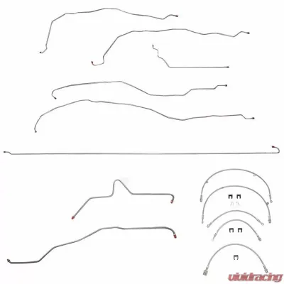 Fine Lines Complete Brake Line & Hose Kit For 01-07 GM Truck 2500HD/3500 8.1 Liter V8 or 6.6L Non Dually Crew Cab/Short Bed Stainless - BLH9