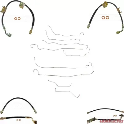 Fine Lines Complete Brake Line & Hose Kit For 03-07 Hummer H2 Stainless - BLH97