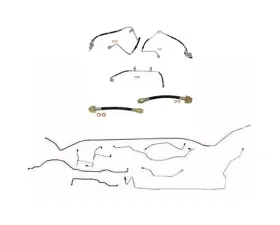 Fine Lines Complete Brake Line & Hose Kit For 99-03 Jeep Grand Cherokee Prior to 04/27/2003 Stainless