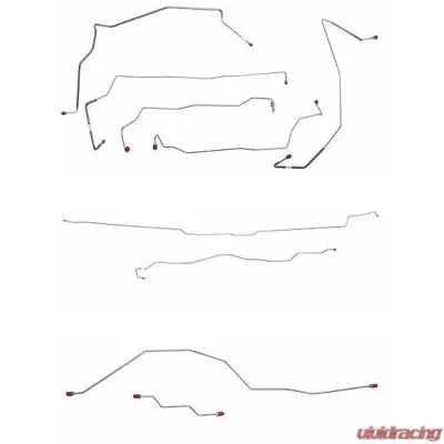 Fine Lines Complete Brake Line Kit For 02-04 Ford F-250/F-350 Superduty AWABS Crew Cab/Long Bed Complete Stainless - CBK0004SS