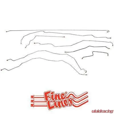 Fine Lines Complete Brake Line Kit For 01-07 GM 2500HD/3500 6.6L or 8.1 Liter Crew Cab/Short Bed non Dually Complete Stainless - CBK0073SS