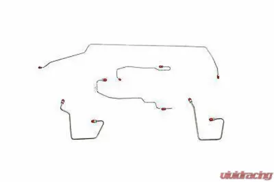 Fine Lines Complete Brake Line Kit For 00-07 Ford Focus AWABS Traction Control Complete Stainless - CBK0108SS