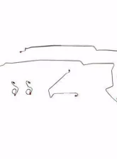 Fine Lines Complete Brake Line Kit For 87-93 Ford Mustang w/ Complete Subframe Connectors Complete Stainless                                     - CBK0119SS - Image 2