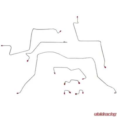 Fine Lines Complete Brake Line Kit For 94-97 Ram 1500, 4WD, AWABS, Reg Cab, Long Bed Brake Line Kit; Steel - CBK0169OM