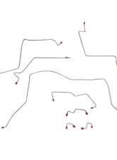 Fine Lines Complete Brake Line Kit For 02-05 Dodge Ram 1500 2WD AWABS Ext Cab / Short Bed Complete Stainless                                     - CBK0183SS - Image 2