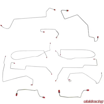 Fine Lines Complete Brake Line Kit For 00-07 Focus No TC Rear Drum No ABS Complete Stainless - CBK0209SS