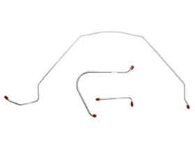 Fine Lines Front Brake Line Kit For 64-65 Chevrolet Malibu Chevelle El Camino w/ Standard Drum Brakes Front 3 Line Kit Except Super Sport Stainless