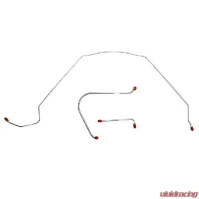 Fine Lines Front Brake Line Kit For 64-65 Chevrolet Malibu Chevelle El Camino w/ Standard Drum Brakes Front 3 Line Kit Except Super Sport Stainless - CKT6401SS