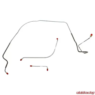 Fine Lines Front Brake Line Kit For 65-66 Chevrolet Chevelle SS El Camino SS Super Sport Only Power Drum Brakes Front 3 Piece Set Steel - CKT6604OM