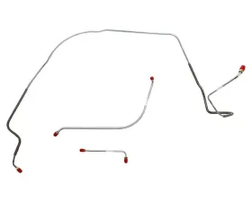 Fine Lines Front Brake Line Kit For 65-66 Chevrolet Chevelle SS El Camino SS Super Sport Only Power Drum Brakes Front 3 Piece Set Stainless