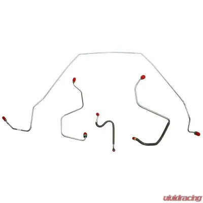 Fine Lines Front Brake Line Kit For 67 Chevrolet Malibu Chevelle El Camino Except Super Sport Standard Drum Brakes Front 4 Piece Set Stainless - CKT6701SS
