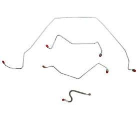 Fine Lines Front Brake Line Kit For 67 Chevrolet Malibu Chevelle El Camino Except Super Sport Power Drum Brakes Front 4 Piece Set Stainless