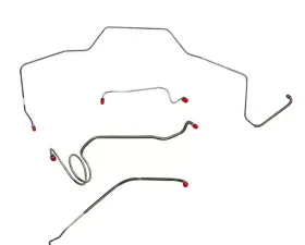 Fine Lines Front Brake Line Kit For 68 Chevrolet Malibu Chevelle El Camino Except Super Sport w/ Standard Drum Brakes Front 4 Piece Set Stainless