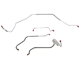 Fine Lines Front Brake Line Kit For 68 Chevrolet Malibu SS Chevelle SS El Camino SS Super Sport Only w/ Standard Drum Brakes Front 4 Piece Set Steel