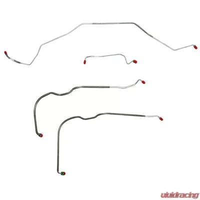 Fine Lines Front Brake Line Kit For 68 Chevrolet Malibu SS Chevelle SS El Camino SS Super Sport Only w/ Power Drum Brakes Front 4 Piece Set Steel - CKT6805OM